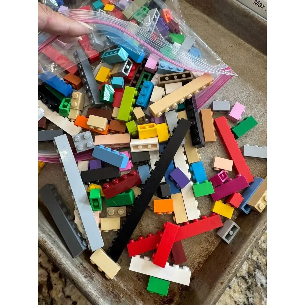 1 POUND Bulk Lego Bricks Lot 1x-Wide Long Pieces Only Genuine Authentic Clean